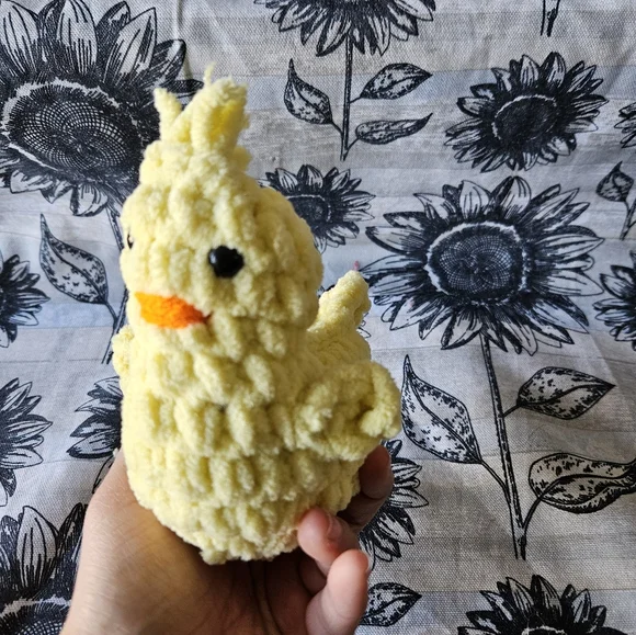 Crochet Light Yellow Baby Chick Amigurumi Plushie - Picture 13 of 13